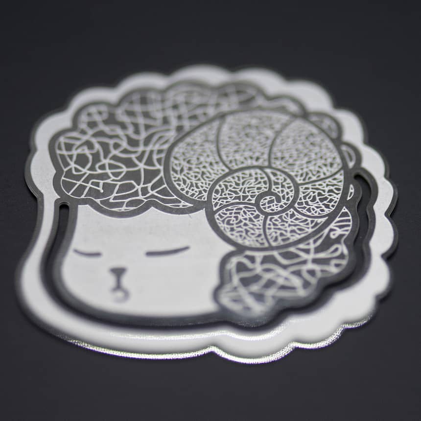 3 精緻半刻紋路不鏽鋼書夾細部圖 - MicroMetal | Precision Metal Etching Manufacturer 精緻半刻紋路不鏽鋼書夾細部圖