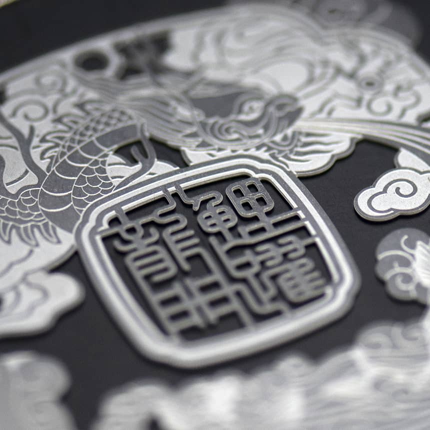 3 鯉躍龍門拋光霧底不鏽鋼書籤細節圖 - MicroMetal | Precision Metal Etching Manufacturer