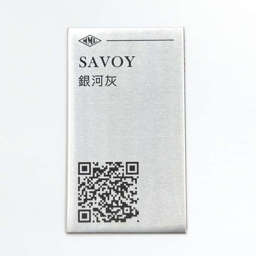 QRCode烤漆髮線銘牌 - MicroMetal | Precision Metal Etching Manufacturer