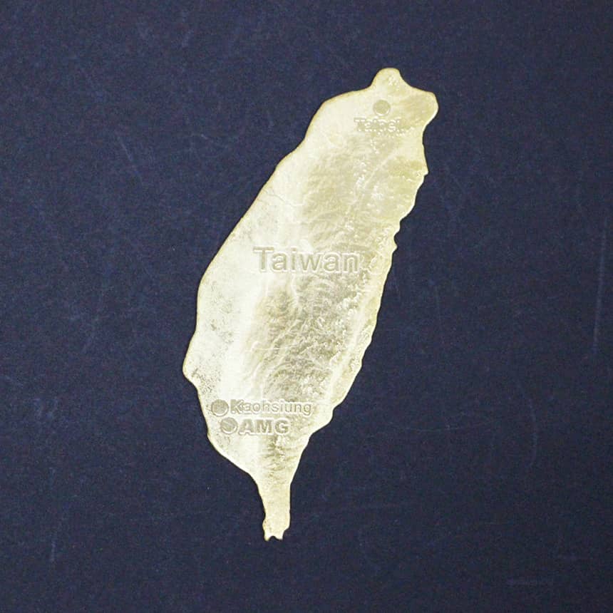 台灣山脈黃銅書籤 - MicroMetal | Precision Metal Etching Manufacturer