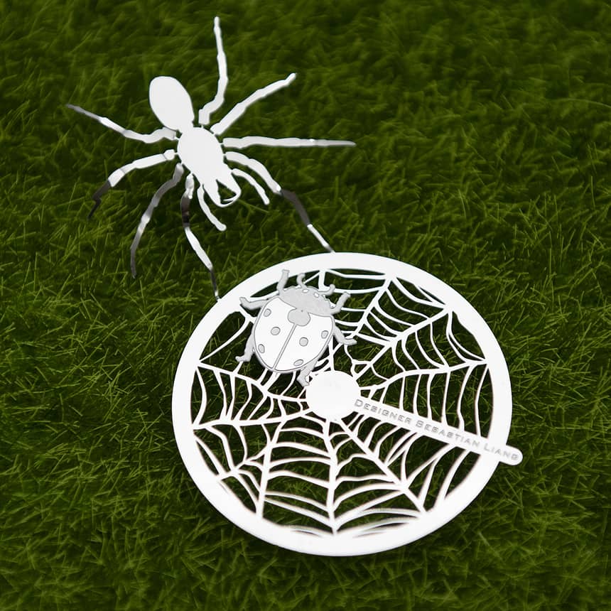 蜘蛛與蜘蛛網不鏽鋼折型飾片 - 【本久科技】專業工廠直營